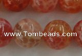 CAG5565 15.5 inches 14mm round natural fire agate beads wholesale