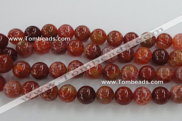 CAG5566 15.5 inches 16mm round natural fire agate beads wholesale