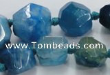 CAG5591 15 inches 10*12mm - 25*27mm faceted nuggets agate beads