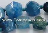 CAG5591 15 inches 10*12mm - 25*27mm faceted nuggets agate beads