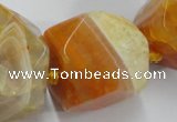 CAG5595 15 inches 12*14mm - 24*25mm faceted nuggets agate beads