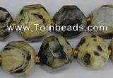 CAG5599 15 inches 15mm faceted nuggets agate gemstone beads