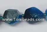 CAG5604 15 inches 18*20mm faceted nuggets agate gemstone beads
