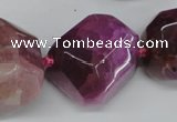 CAG5606 15 inches 25*28mm faceted nuggets agate gemstone beads