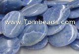 CAG561 16 inches 15*20mm oval blue agate gemstone beads wholesale