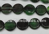 CAG5625 15 inches 12mm flat round dragon veins agate beads