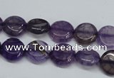 CAG5632 15 inches 12mm flat round dragon veins agate beads