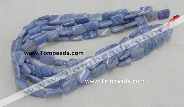 CAG564 16 inches 13*18mm rectangle blue agate beads wholesale