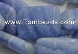 CAG565 16 inches 22*30mm rectangle blue agate beads wholesale