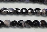 CAG5655 15 inches 4mm faceted round fire crackle agate beads