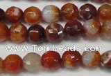 CAG5675 15 inches 6mm faceted round fire crackle agate beads