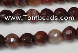 CAG5676 15 inches 6mm faceted round fire crackle agate beads