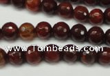 CAG5699 15 inches 8mm faceted round fire crackle agate beads