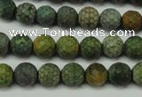 CAG5702 15 inches 8mm faceted round fire crackle agate beads