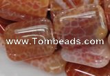 CAG571 15.5 inches 30*40mm rectangle natural fire agate beads