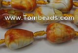 CAG5726 15 inches 13*18mm faceted teardrop fire crackle agate beads