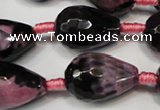 CAG5740 15 inches 15*20mm faceted teardrop fire crackle agate beads