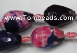 CAG5742 15 inches 15*20mm faceted teardrop fire crackle agate beads