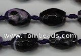 CAG5782 15 inches 12*16mm faceted rice fire crackle agate beads