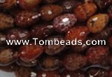 CAG587 15.5 inches 10*14mm faceted teardrop natural fire agate beads