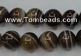 CAG5903 15 inches 12mm round Madagascar agate gemstone beads