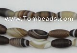 CAG5910 15 inches 5*12mm rice Madagascar agate gemstone beads