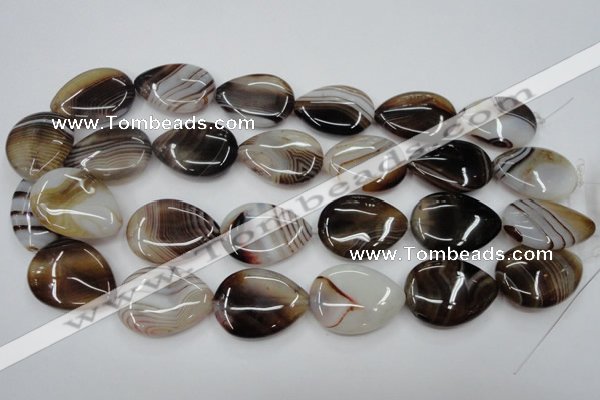 CAG5924 15 inches 22*30mm flat teardrop Madagascar agate gemstone beads