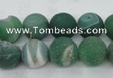 CAG5927 15 inches 10mm round matte druzy agate beads wholesale