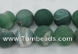 CAG5928 15 inches 12mm round matte druzy agate beads wholesale