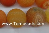 CAG5939 15 inches 20mm round matte druzy agate beads wholesale