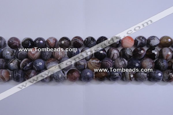 CAG5963 15.5 inches 12mm faceted round botswana agate beads wholesale