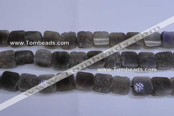 CAG5987 15.5 inches 20*20mm square grey agate gemstone beads