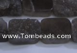 CAG5990 15.5 inches 15*20mm rectangle grey agate gemstone beads