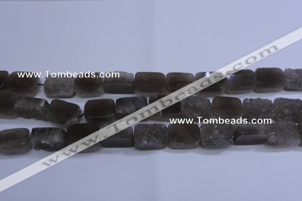 CAG5990 15.5 inches 15*20mm rectangle grey agate gemstone beads