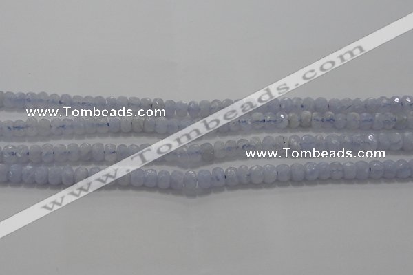 CAG5992 15.5 inches 3*5mm faceted rondelle blue lace agate beads