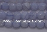 CAG5996 15.5 inches 6mm faceted round blue lace agate beads