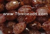 CAG601 15.5 inches 13*18mm faceted rice natural fire agate beads