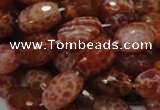 CAG601 15.5 inches 13*18mm faceted rice natural fire agate beads