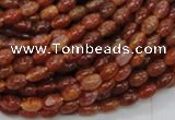 CAG603 15.5 inches 4*6mm rice natural fire agate beads wholesale