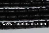 CAG6038 15.5 inches 4*8mm bone matte black agate beads