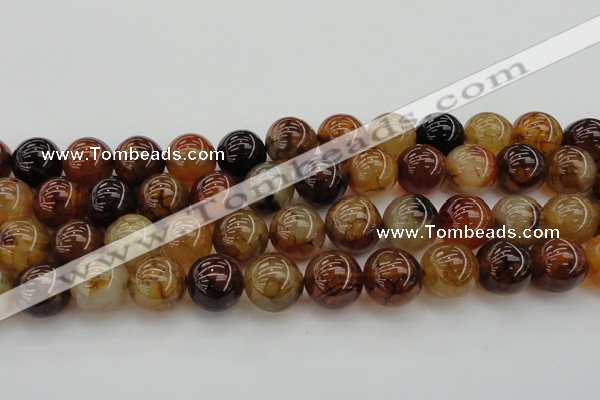 CAG6050 15.5 inches 18mm round dragon veins agate beads