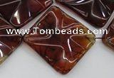 CAG6070 15.5 inches 20mm wavy diamond dragon veins agate beads