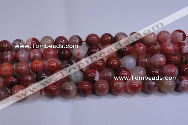 CAG6114 15.5 inches 12mm round south red agate gemstone beads