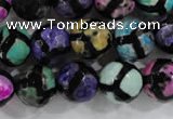 CAG6130 15 inches 8mm faceted round tibetan agate gemstone beads