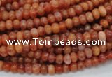 CAG614 15.5 inches 4*6mm rondelle natural fire agate beads