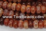 CAG616 15.5 inches 6*10mm rondelle natural fire agate beads