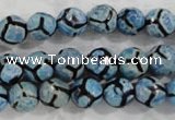 CAG6160 15 inches 8mm faceted round tibetan agate gemstone beads