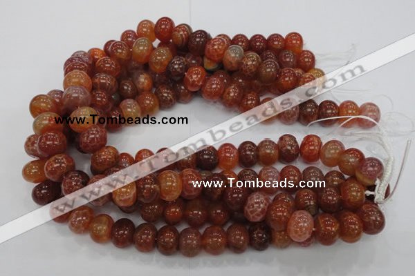 CAG617 15.5 inches 12*16mm rondelle natural fire agate beads