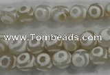 CAG6171 15 inches 10mm faceted round tibetan agate gemstone beads