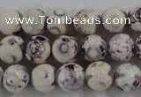 CAG6180 15 inches 10mm faceted round tibetan agate gemstone beads